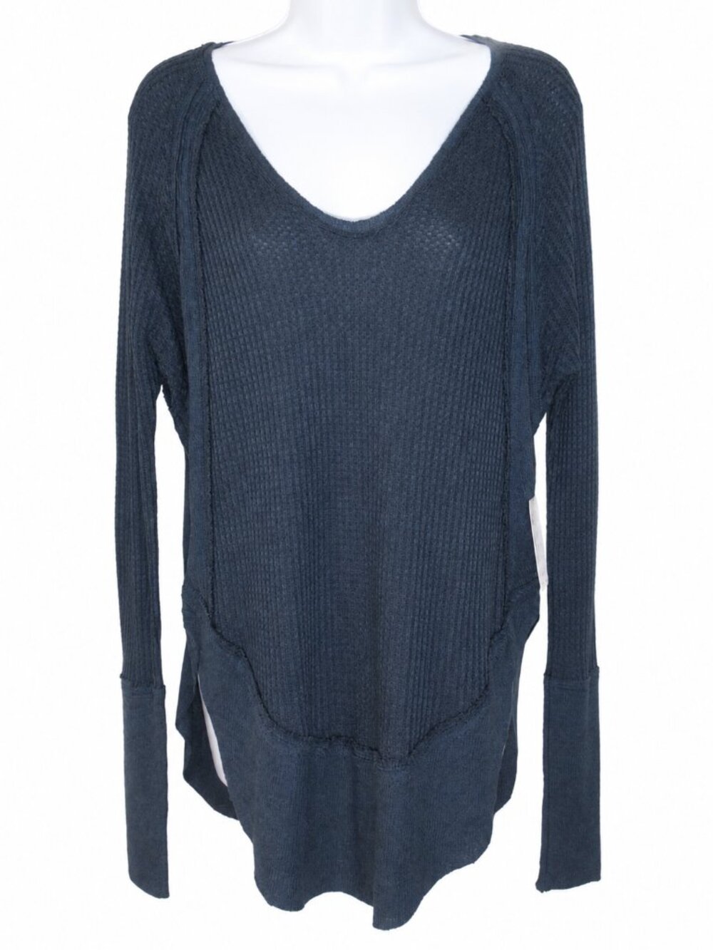 NWT We The Free Oversized Waffle Knit Long Sleeve Top | XS